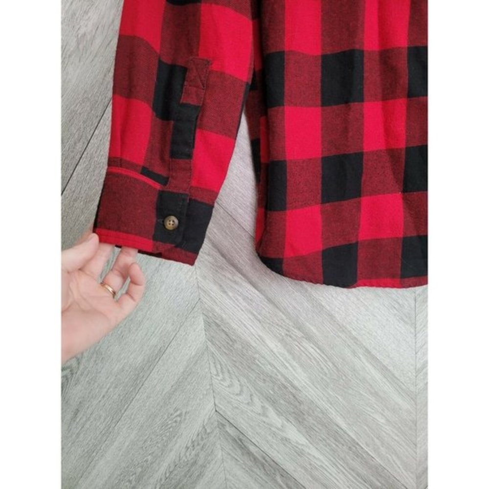 Field And Stream Flannel Red Plaid Size Small - image 4